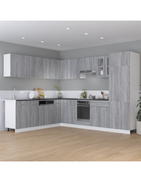 Mobile Pensile Grigio Sonoma 50x31x60 cm in Legno Multistrato