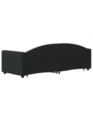 Divano Letto con Letto Estraibile Nero 80x200 Tessuto