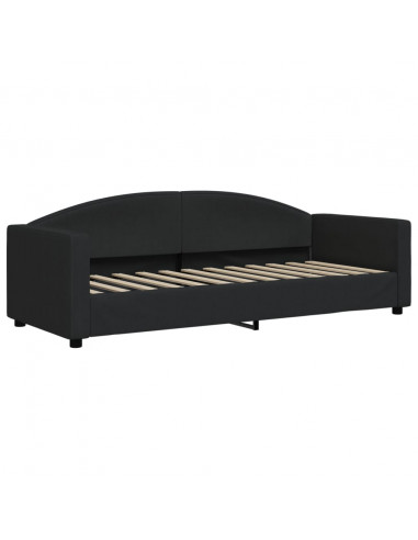 Divano Letto con Letto Estraibile Nero 80x200 Tessuto