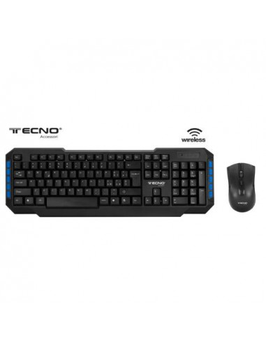 TECNO KIT TASTIERA+MOUSE WIRELESS USB NERO TC-920W RETAIL