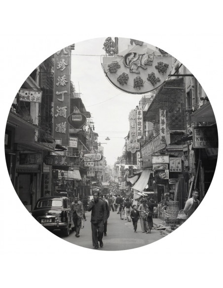 WallArt Carta da Parati Circolare Hong Kong the Old Days 190 cm