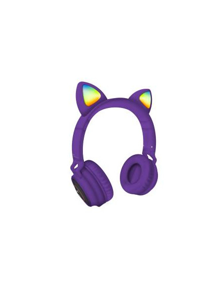 Techmade Cuffie Funny Led BT + Microfono Purple