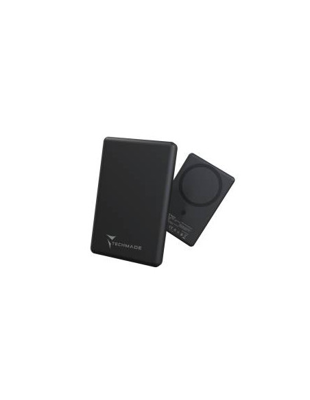 Techmade Powerbank 5000mAh Slim 7.9MM Wireless Magnetico Black