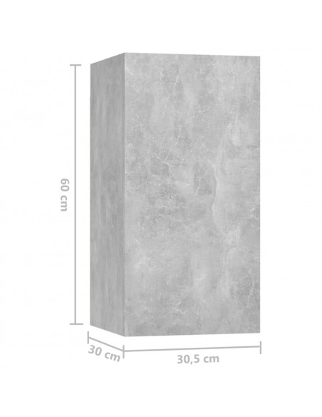 Set di Mobili Porta TV 5 pz Grigio Cemento in Legno Multistrato