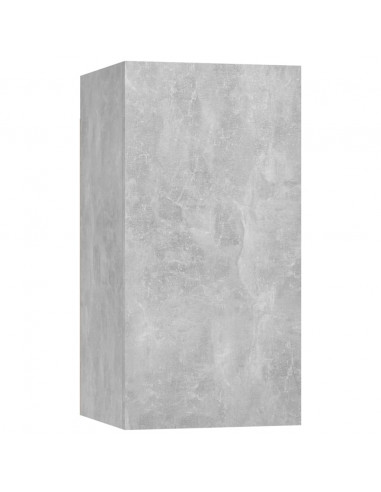 Set di Mobili Porta TV 8 pz Grigio Cemento in Legno Multistrato