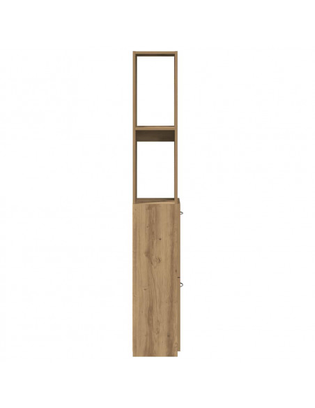 Armadietto Bagno Rovere 25x25x170 cm Legno Multistrato