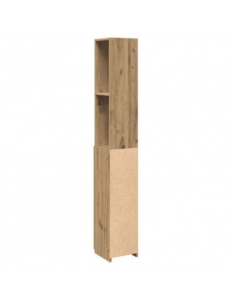 Armadietto Bagno Rovere 25x25x170 cm Legno Multistrato