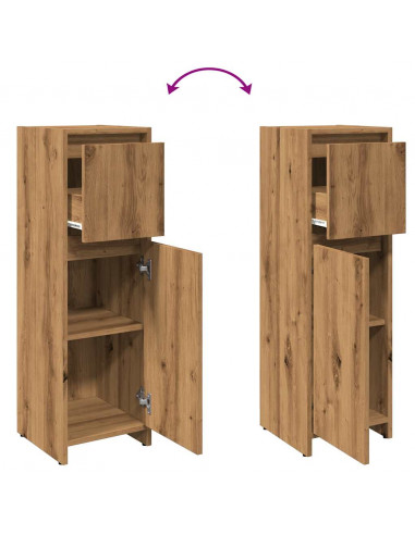 Armadietto Bagno Artigianale 30x30x95 cm in Legno Multistrato