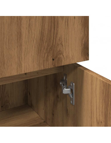 Armadietto Bagno Artigianale 30x30x95 cm in Legno Multistrato