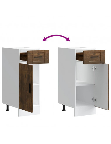 Base da Cucina Porto Rovere Fumo in Legno Multistrato