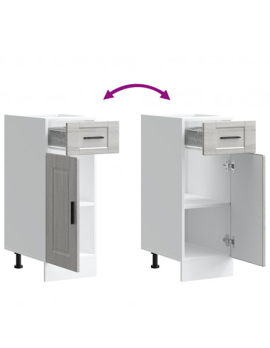 Base da Cucina Porto Grigio Sonoma in Legno Multistrato