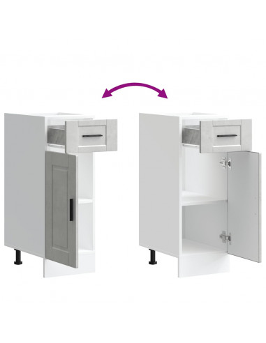 Base da Cucina Porto Grigio Cemento in Legno Multistrato