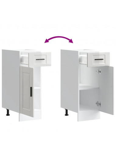 Base da Cucina Porto Bianco Lucido in Legno Multistrato