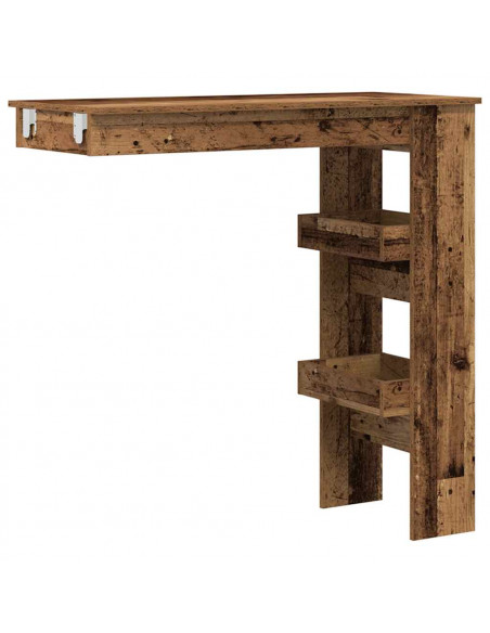 Bancone da Muro Legno Antico 102x45x103,5cm Legno Multistrato