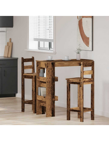 Bancone da Muro Legno Antico 102x45x103,5cm Legno Multistrato