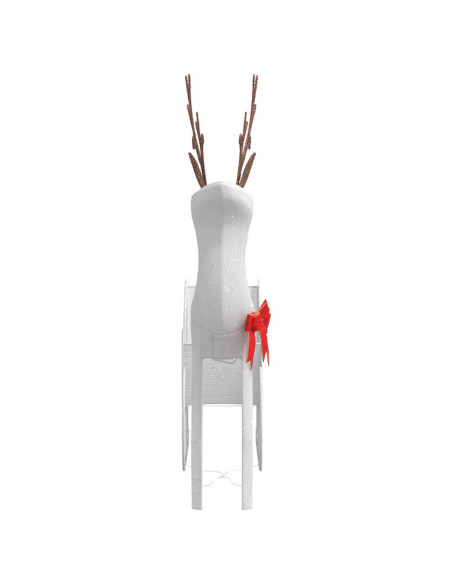 Decorazione Natalizia Renna e Slitta 100 LED Bianco Freddo