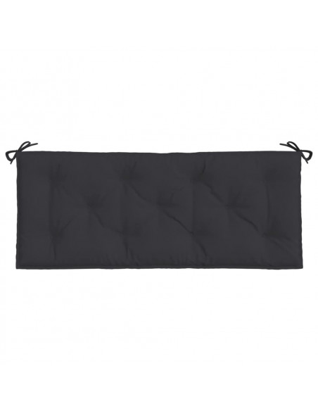Cuscino per Panca Nero 120x50x7 cm in Tessuto Oxford