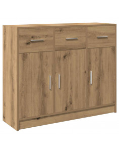 Credenza Rovere Artigianale 91x28x75 cm in Legno Multistrato