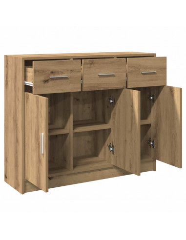 Credenza Rovere Artigianale 91x28x75 cm in Legno Multistrato