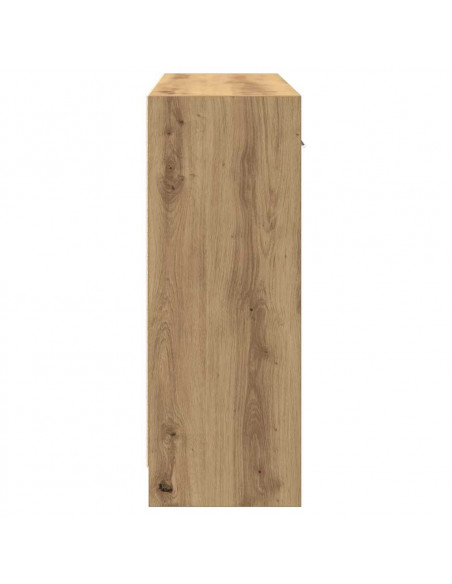 Credenza Rovere Artigianale 91x28x75 cm in Legno Multistrato