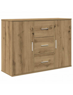 Credenza Rovere Artigianale 90x29,5x65 cm in Legno Multistrato