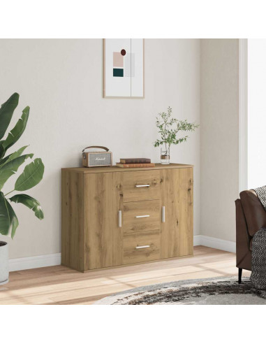 Credenza Rovere Artigianale 90x29,5x65 cm in Legno Multistrato