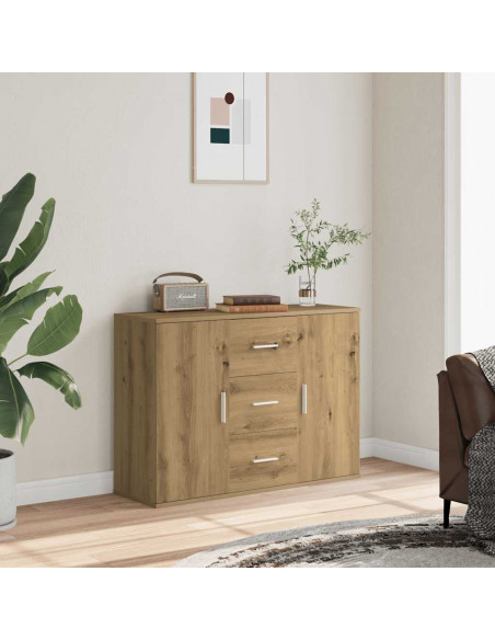 Credenza Rovere Artigianale 90x29,5x65 cm in Legno Multistrato