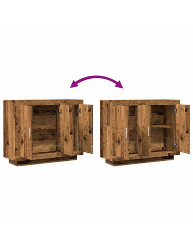 Credenza Legno Antico 92x35x75 cm in Legno Multistrato