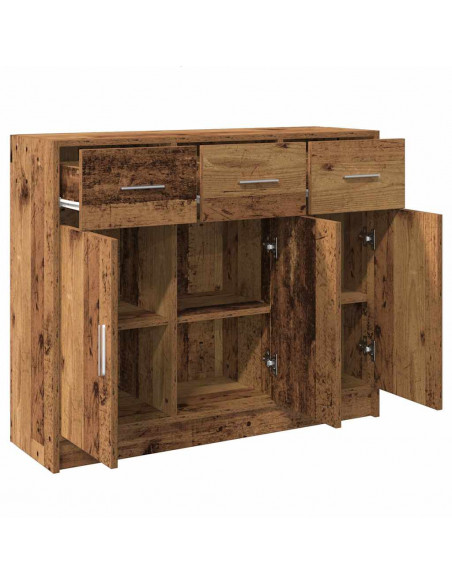 Credenza Legno Antico 91x28x75 cm in Legno Multistrato