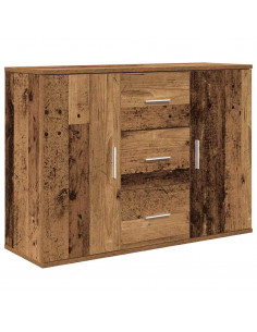 Credenza Legno Antico 90x29,5x65 cm in Legno Multistrato