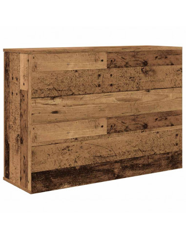 Credenza Legno Antico 90x29,5x65 cm in Legno Multistrato