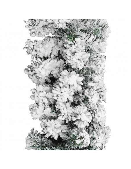 Ghirlanda Natalizia con Neve Verde 5 m in PVC