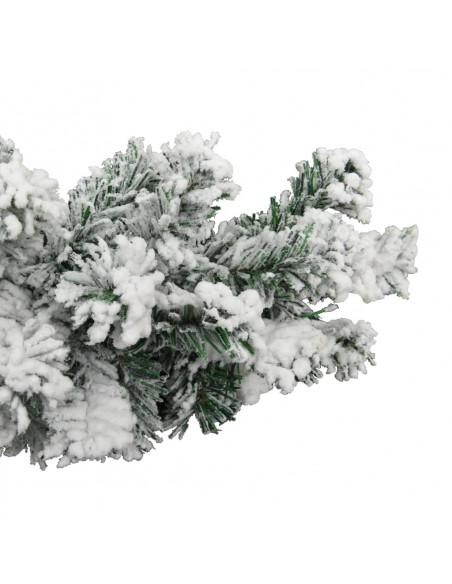 Ghirlanda Natalizia con Neve Verde 5 m in PVC