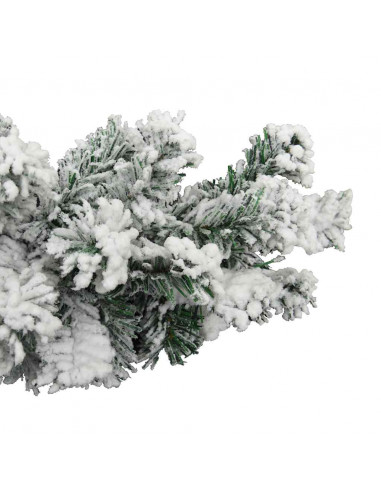 Ghirlanda Natalizia con Neve Verde 10 m in PVC