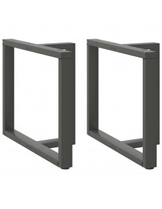 Gambe Tavolo Pranzo a T 2pz Antracite 90x35x(72-73)cm Acciaio