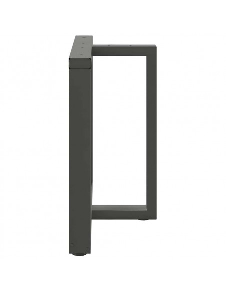 Gambe Tavolo Pranzo a T 2pz Antracite 90x35x(72-73)cm Acciaio