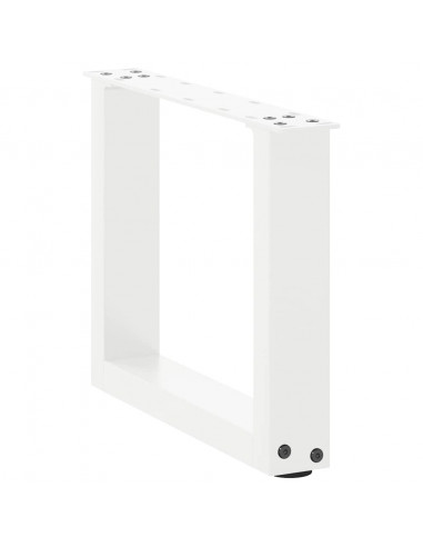 Gambe per Tavolino da Caffè a Forma di U 2 pz Bianche 30x(30-31) cm Acciaio