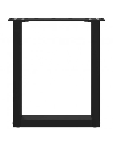 Gambe Tavolino Caffè a U 2 pz Nero 28x(42-43) cm Acciaio