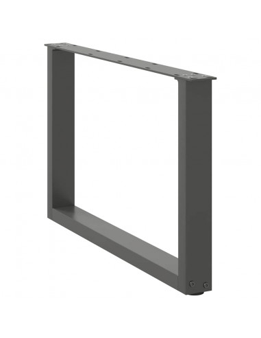 Gambe Tavolino Caffè a U 2 pz Antracite 70x(42-43) cm Acciaio