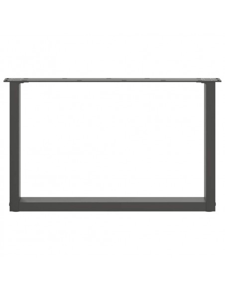 Gambe Tavolino Caffè a U 2 pz Antracite 70x(42-43) cm Acciaio