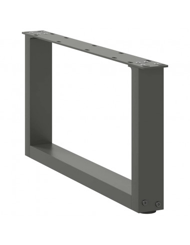 Gambe Tavolino Caffè a U 2 pz Antracite 60x(30-31)cm in Acciaio