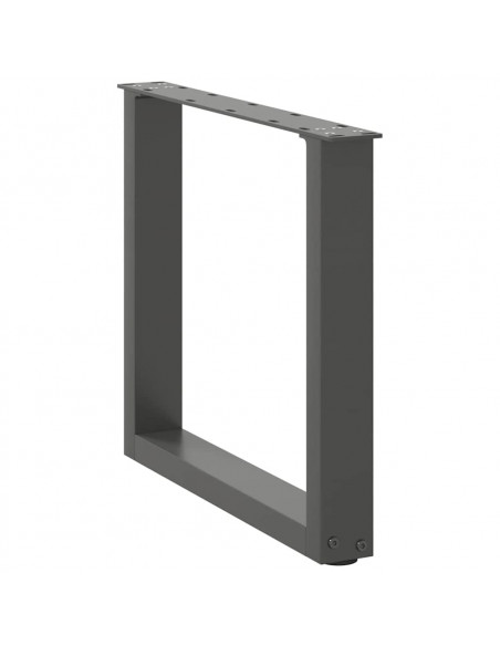 Gambe per Tavolino da Caffè a Forma di U 2 pz Antracite 50x(42-43) cm Acciaio