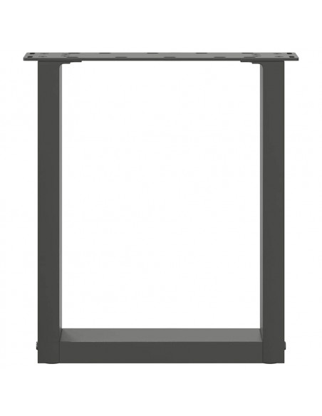 Gambe Tavolino Caffè a U 2 pz Antracite 38x(42-43) cm Acciaio