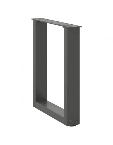 Gambe Tavolino Caffè a U 2 pz Antracite 28x(42-43) cm Acciaio