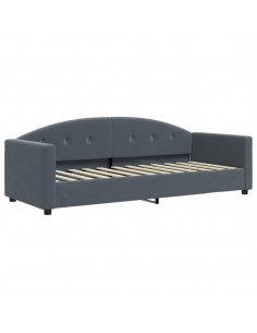 Letto da Giorno Grigio Scuro 80x200 cm in Velluto
