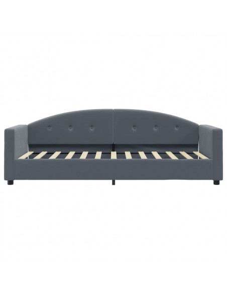 Letto da Giorno Grigio Scuro 80x200 cm in Velluto