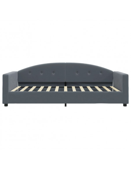 Letto da Giorno Grigio Scuro 100x200 cm in Velluto