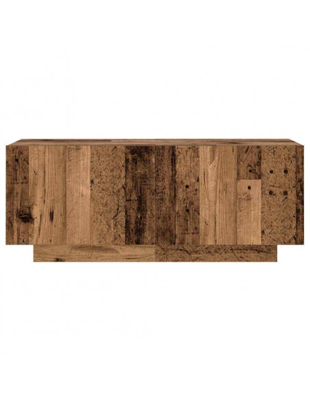 Mobile Porta TV con LED Legno Antico 300x35x40 cm Truciolato