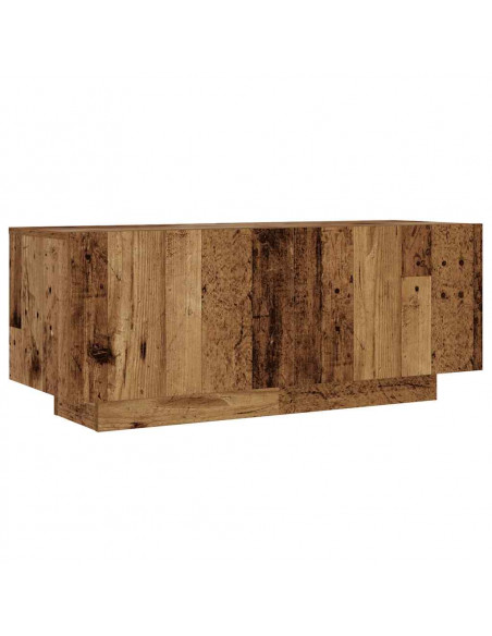 Mobile Porta TV con LED Legno Antico 260x35x40 cm Truciolato