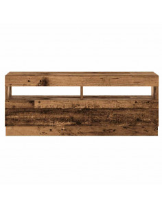 Mobile Porta TV con LED Legno Antico 200x35x40 cm Truciolato